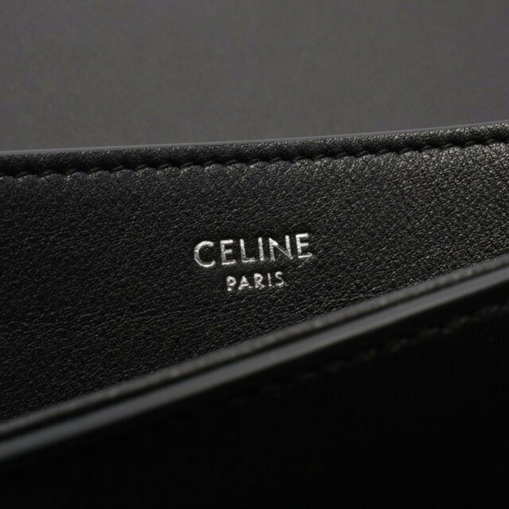 Celine Triomphe Shoulder Bag Leather Black - Picture 4 of 4